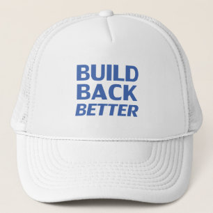 Boné Construa outra vez melhor azul e branco