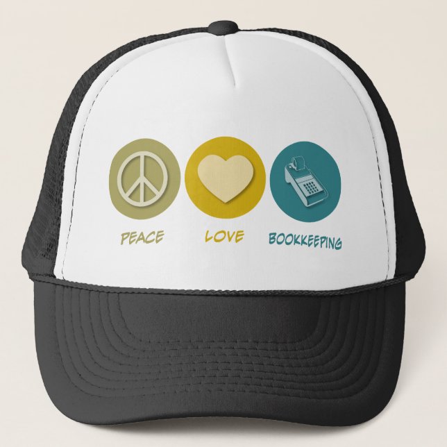 Boné Contabilidade do amor da paz (Frente)