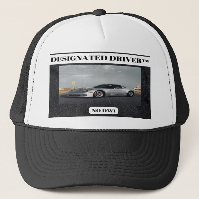 Boné Controlador designado Corvette Black and White Tru (Frente)