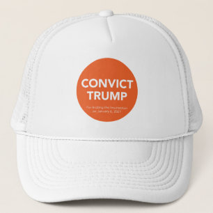 Boné CONVICTO? Chapéu de TRUMP (branco)