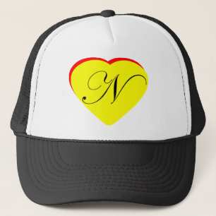 Boné Convite De Casamento Coração Vermelho Amarelo N O
