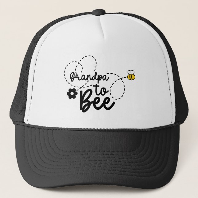 Boné Cool Grandpa bee word art  (Frente)