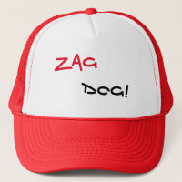 Cool Red Zag Dog Hat