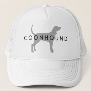 Boné Coonhound (cinza de prata com texto)