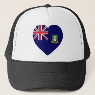 Boné Coração da bandeira de British Virgin Islands