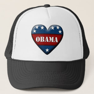 Boné coração patriótico de obama
