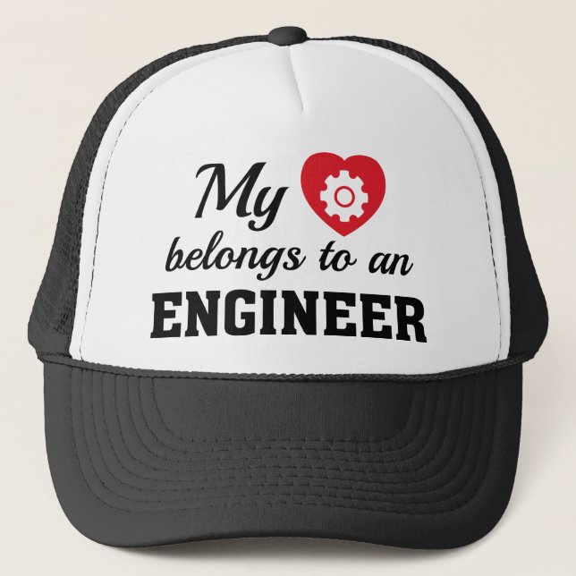 Boné Coração Pertence ao Engenheiro (Frente)