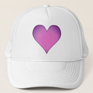 Boné Coração Rosa e Roxo