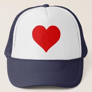 Boné Coração Vermelho Forma Amor Clássico Minimalismo