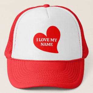 BONÉ CORAÇÃO VERMELHO NA MODA EU AMO MEU VALENTINE ROMÂ