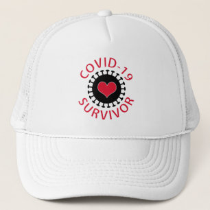 Boné Coração Vermelho Pandêmico Coronavírus Covid-