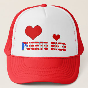 Boné Corações Adoráveis da Bandeira de Porto Rico Patri