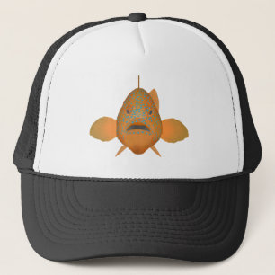 Boné Coral Grouper - Fish Head Trucker Hat