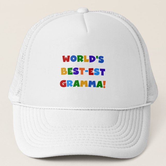 Boné Cores brilhantes do Melhor-est Gramma do mundo (Frente)