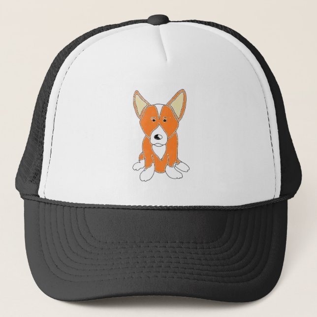 Boné Corgi de desenho (Frente)