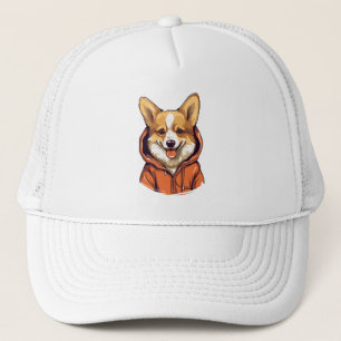 Boné Corgi Engraçado Vestindo Moletom