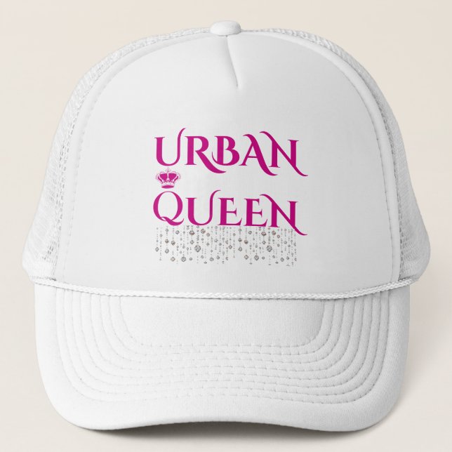 BONÉ COROA DE ESPUMA URBANA COM DIAMANTE RARO ROSA FEMI (Frente)