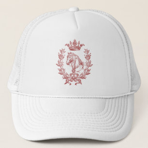 Boné Coroa Elegante Vermelha de Cavalo Vermelho Laurel
