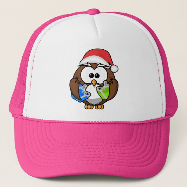 Boné Coruja de Natal Vestindo Santa Hat- 15840 (Frente)