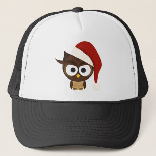 Boné Coruja Irritada vestindo o Chapéu Santa