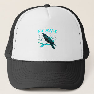 Boné Corvo F-Caw-F Pássaro Engraçado Design Retro Criat