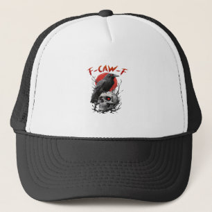 Boné Corvo, F-Caw-F Pássaro Engraçado F-Caw-F Lua Gótic
