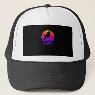 Boné Corvo F-Caw-F Pássaro Retro Pôr do Sol Vintage F-C