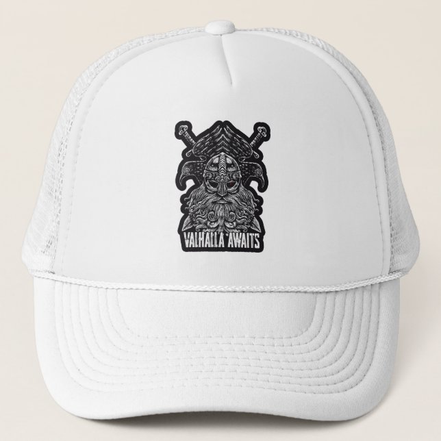 Boné Corvos de Odin Mitologia Viking Valhalla espera (Frente)