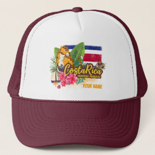 Boné Costa Rica retro grande bandeira de colheita de ga