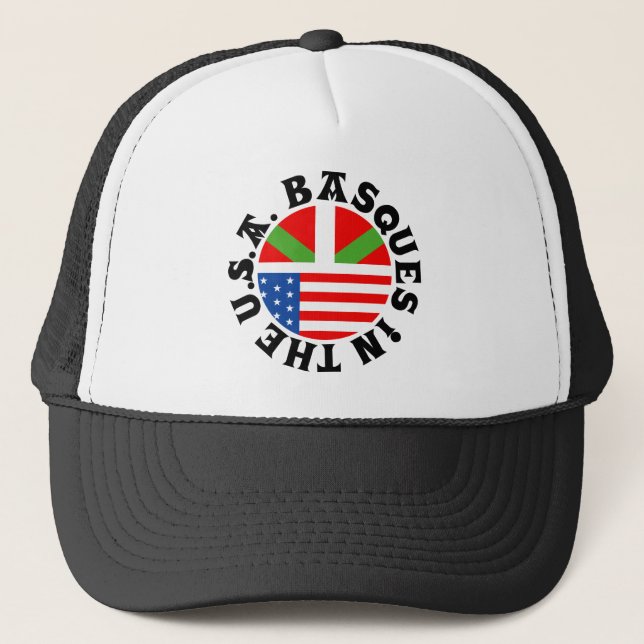 Boné Costume, Ikurriña + Bandeira "Basques dos EUA nos (Frente)