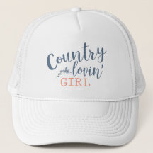 Country Loving Blue and Peach Country Girl