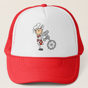 Boné Cozinheira Feminina com Camisetas de Batedeira e P