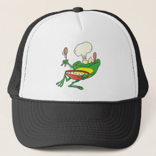 Boné cozinheiro sapo desenho animado engraçado bobo