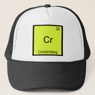 Boné Cr - Cronenberg Camiseta Símbolo Elemento Químico