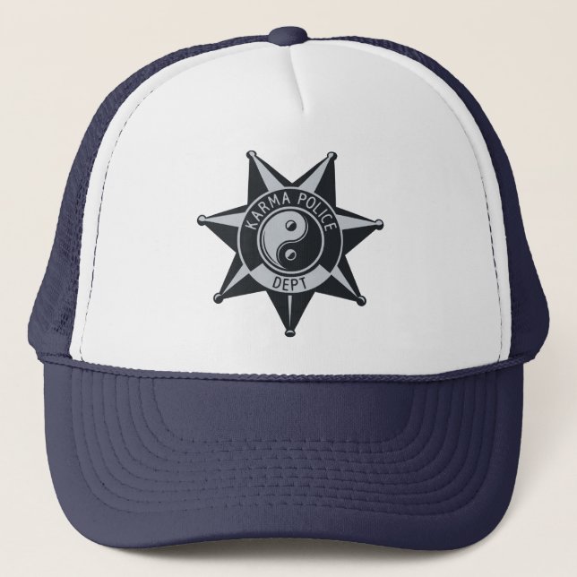 Boné Crachá da polícia das karmas! (Frente)