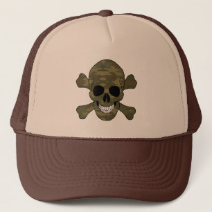 Boné Crânio da camuflagem e chapéu dos Crossbones