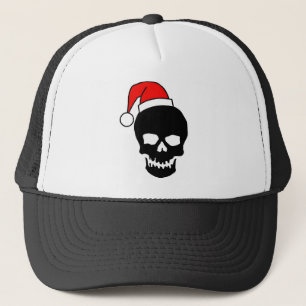 Boné Crânio preto do Natal