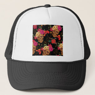 Boné crânios florais