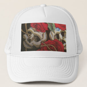 Boné Crânios/rosas