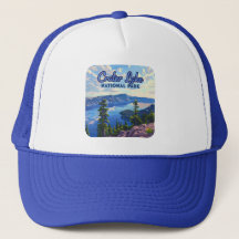 Crater Lake National Park Oregon Retro