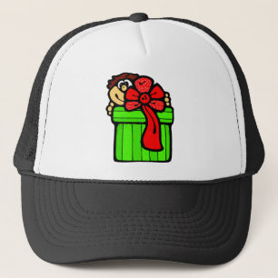 Boné Criança com presente de Natal