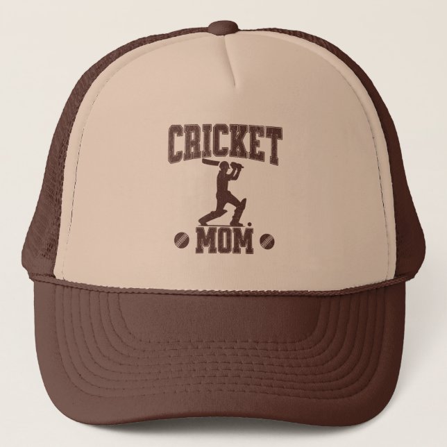 Boné Cricket Mãe Entusiasta do Esporte Mãe Mãe (Frente)