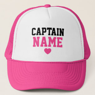 Boné Crie Seu Próprio Capitão Personalizado Nome Coraçã