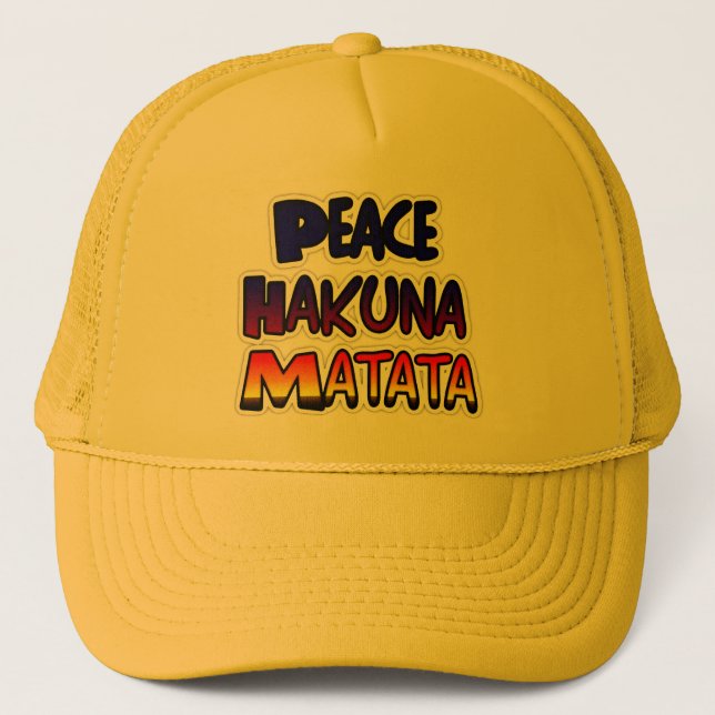 Boné Crie seu próprio chapéu de caminhoneiro de paz (Frente)