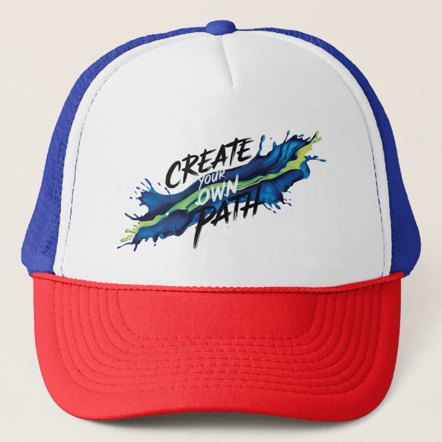 Boné Crie seu próprio Design Inspiracional Vibrante par (Frente)