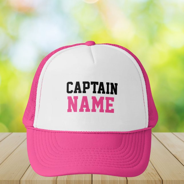 Boné Crie Seu Próprio Nome Personalizado do Capitão Ros (Captain trucker hat)