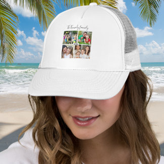 Boné Crie Sua Própria Reunião de Família de 4 Fotos de