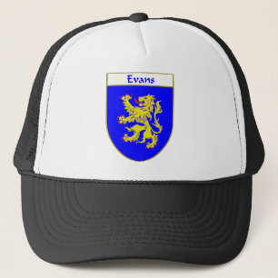 Boné Crista da brasão/família de Evans (Wales)