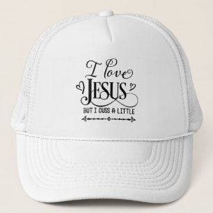 Boné Cristão Engraçado - Eu Amo Jesus Mas Solto Alguns