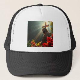 Boné Cristo de Jesus no Chapéu do Caminhoneiro do Jardi